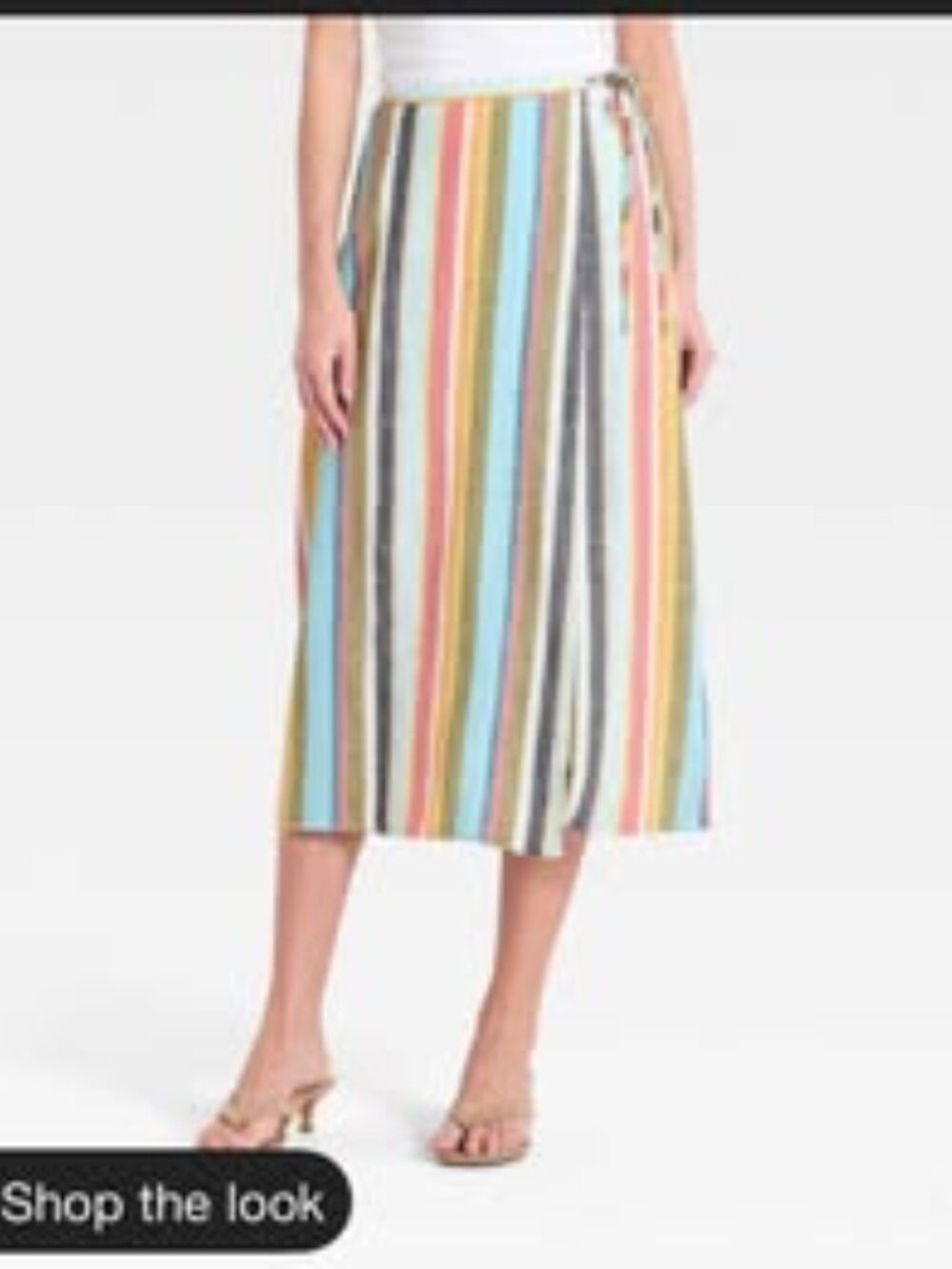 A New Day Linen Midi Skirt